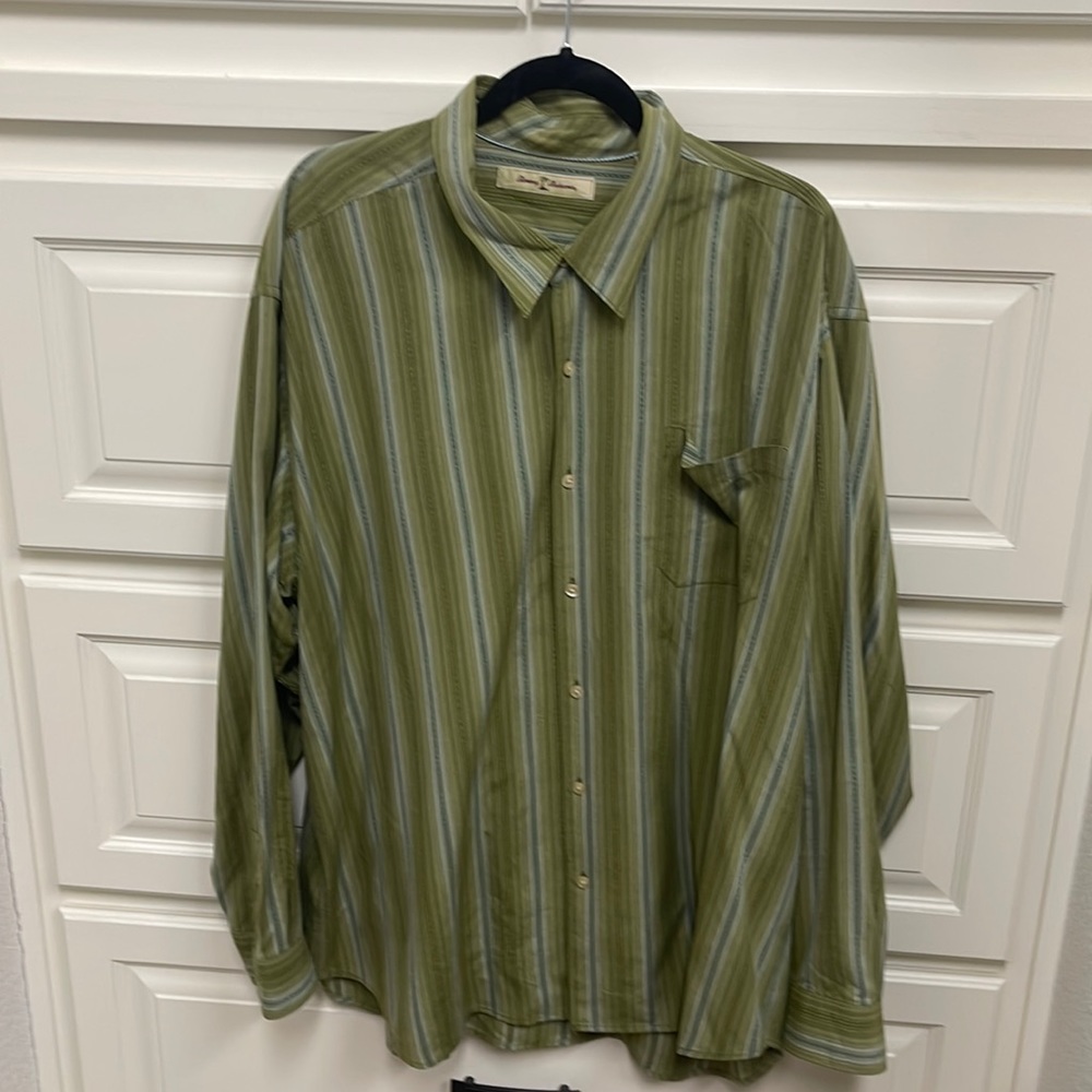 Tommy Bahama long sleeve silk 2XL button down shirt